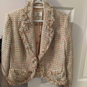 NWOT Women's ICE Cream Tweed Jacket/Blazer